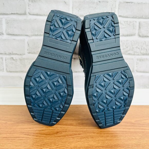 ⭐Chuck 70 De Luxe Wedge Platform Leather Sneakers 7.5 Womens Shoes Blue A10037C - Picture 8 of 11